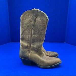 Women's DAN POST Brown Leather Cowgirl Boots- Size 7M DP 3416